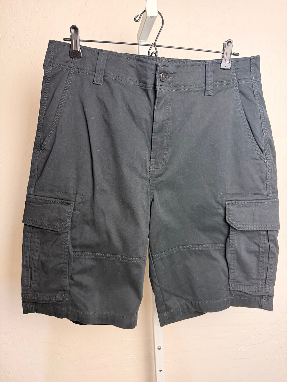 Goodfellow & Co Men’s Cargo Shorts Black Size 34 Stretch 11” Inseam NWT